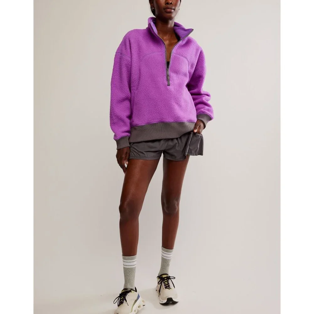 🎉LAST CHANCE🎉 FP MOVEMENT Hit The Slopes Quarter Zip Pullover / Red Violet - Picture 6 of 7
